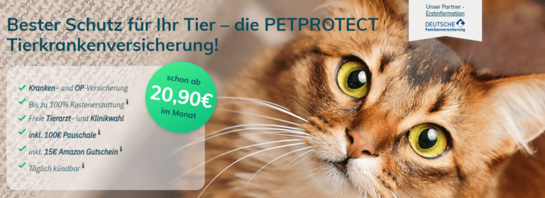 PETPROTECT Katzen Versicherung Vergleich & Erfahrungen 07/2024