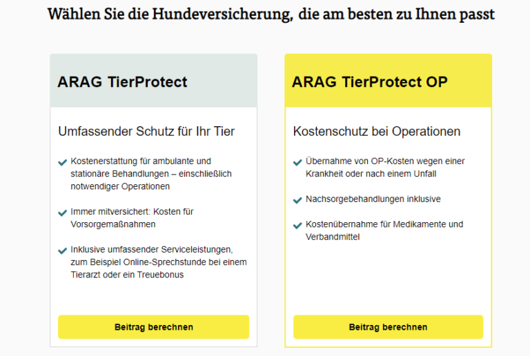 ARAG Hund Versicherung Vergleich & Erfahrungen 11/2024